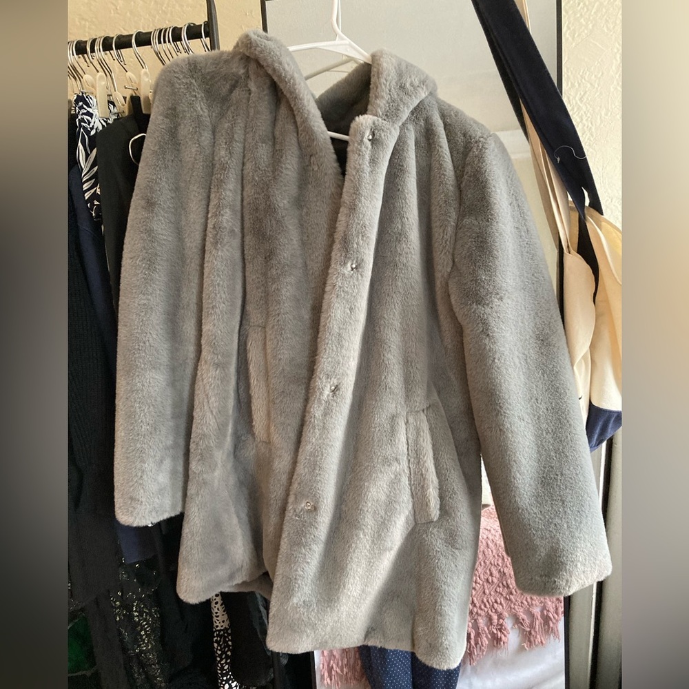 Faux fur coat